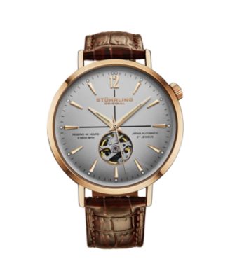 Mens 1021 Quasar Skeleton Automatic 42mm Watch