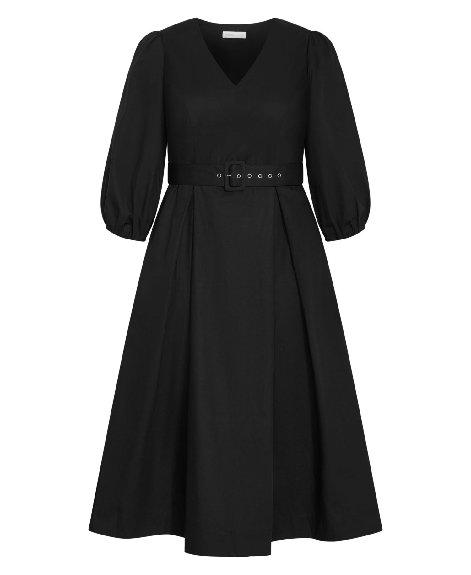 Plus Size Kaiya V-Neck Midi A-Line Dress