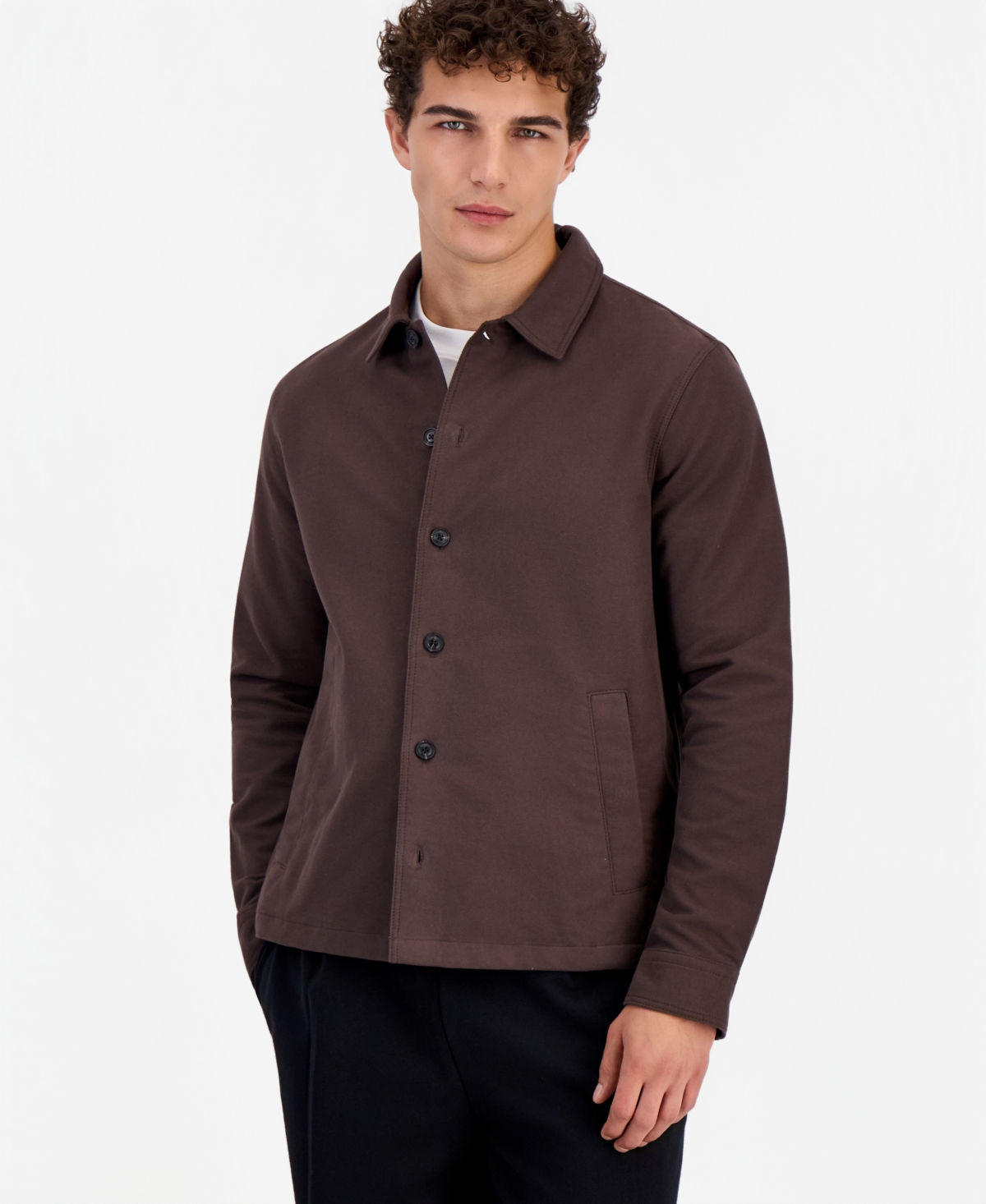 Hugo Boss Men's evolo 10281825 01 Camp Collar Regular Fit Cotton Shirt Jacket