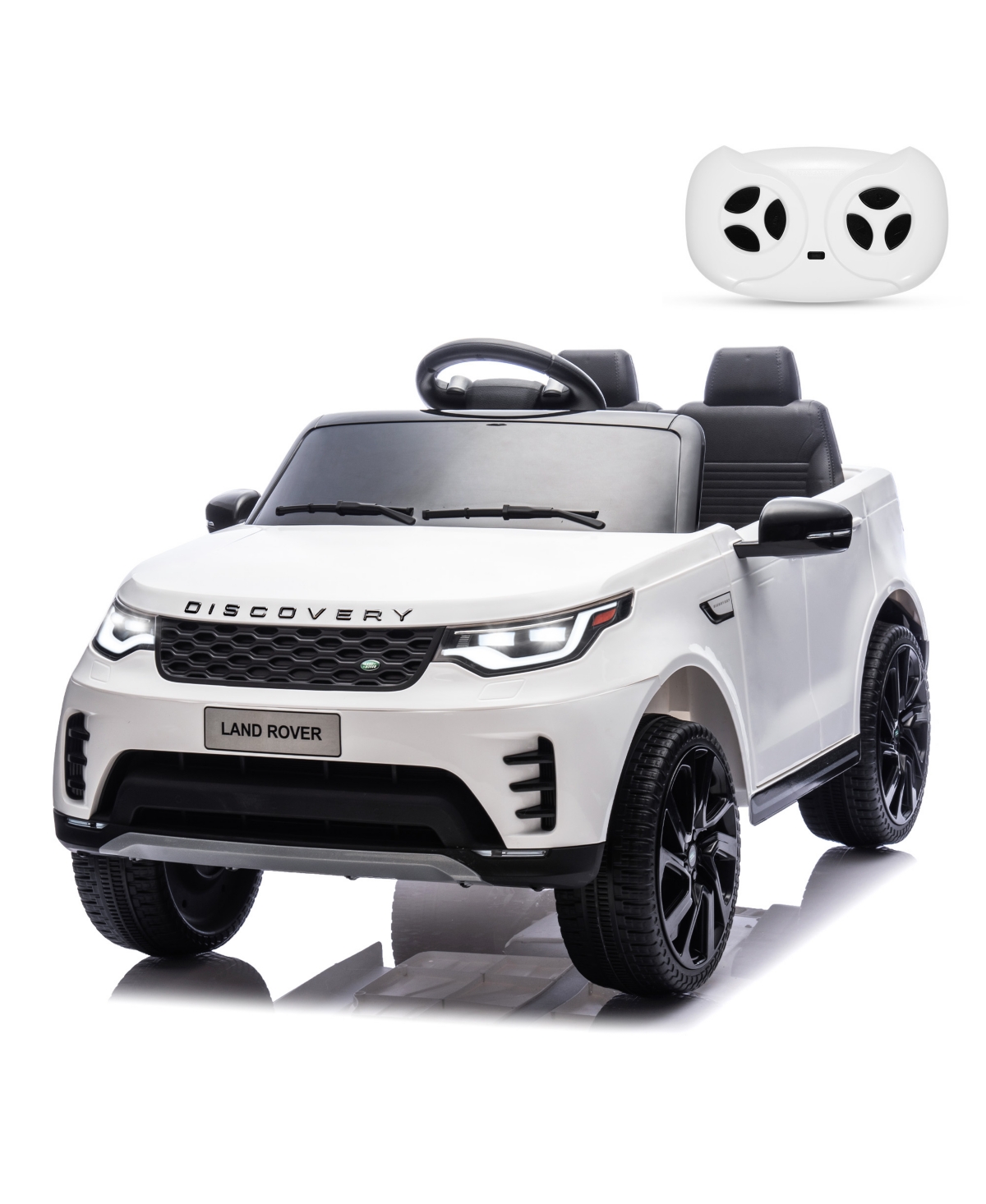 homfan 12V 2-Seater Ride On Car for Kids, Licensed Land Rover Battery Powered Electric Vehicle w/ Parent Remote, Led Light, MP3 Player, 3 Speeds 3-8 -
