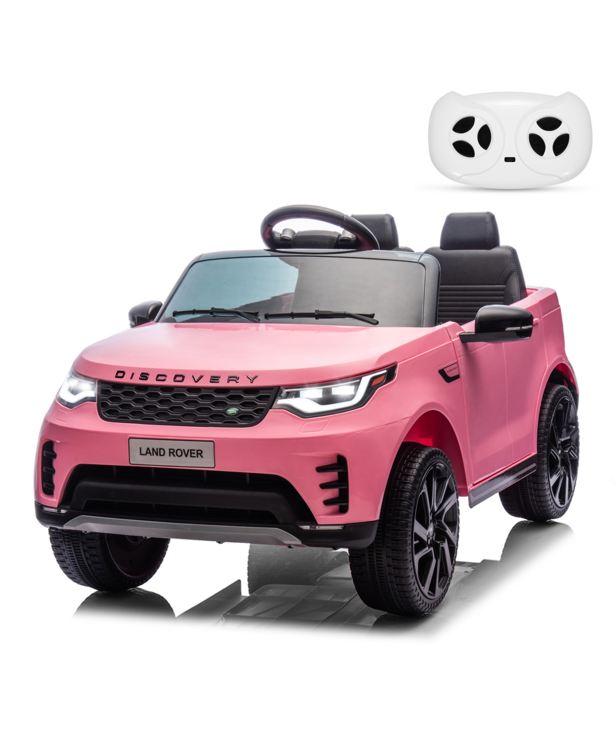 homfan 12V 2-Seater Ride On Car for Kids, Licensed Land Rover Battery Powered Electric Vehicle w/ Parent Remote, Led Light, MP3 Player, 3 Speeds 3-8 -