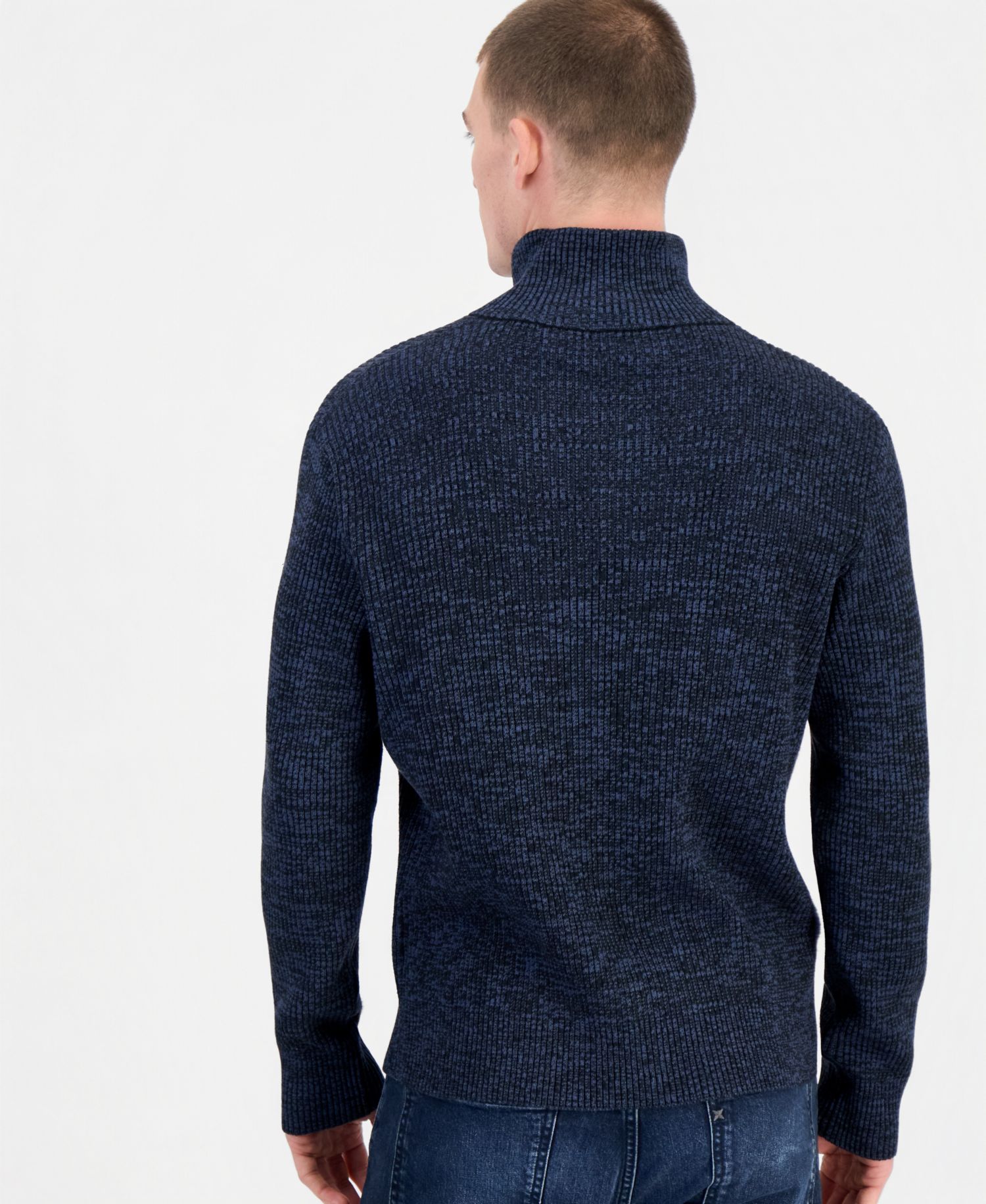 Men's Mock Neck Quarter-Zip Sweater
