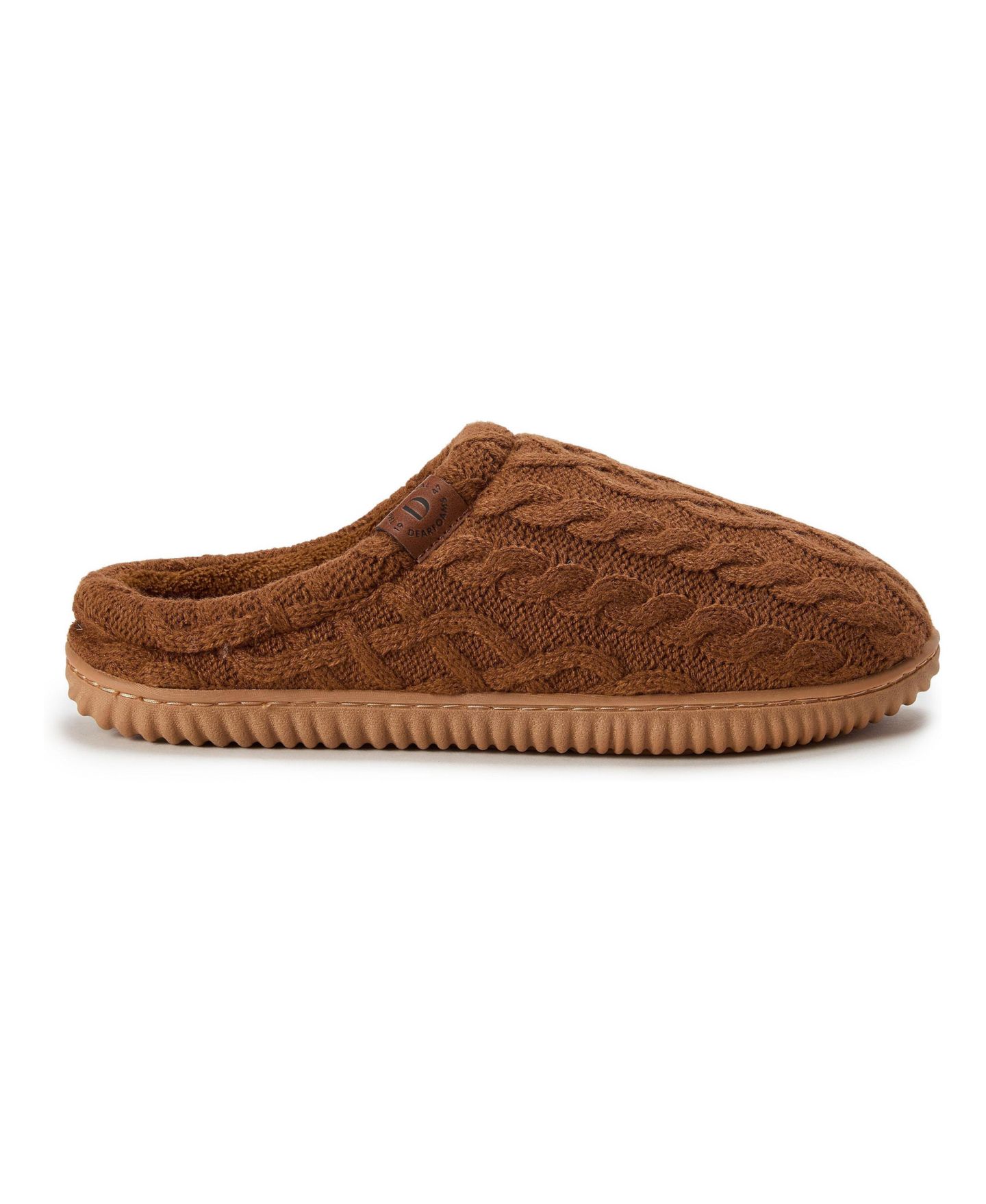 Мужские сабо Dearfoams Case Casual Clog Slippers, цвет: Каштановый — фото 2