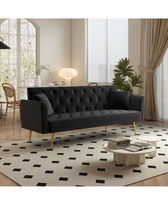 Velvet Convertible Sleeper Sofa