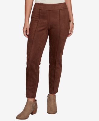 Petite Pull-On Suede Stretch Pants