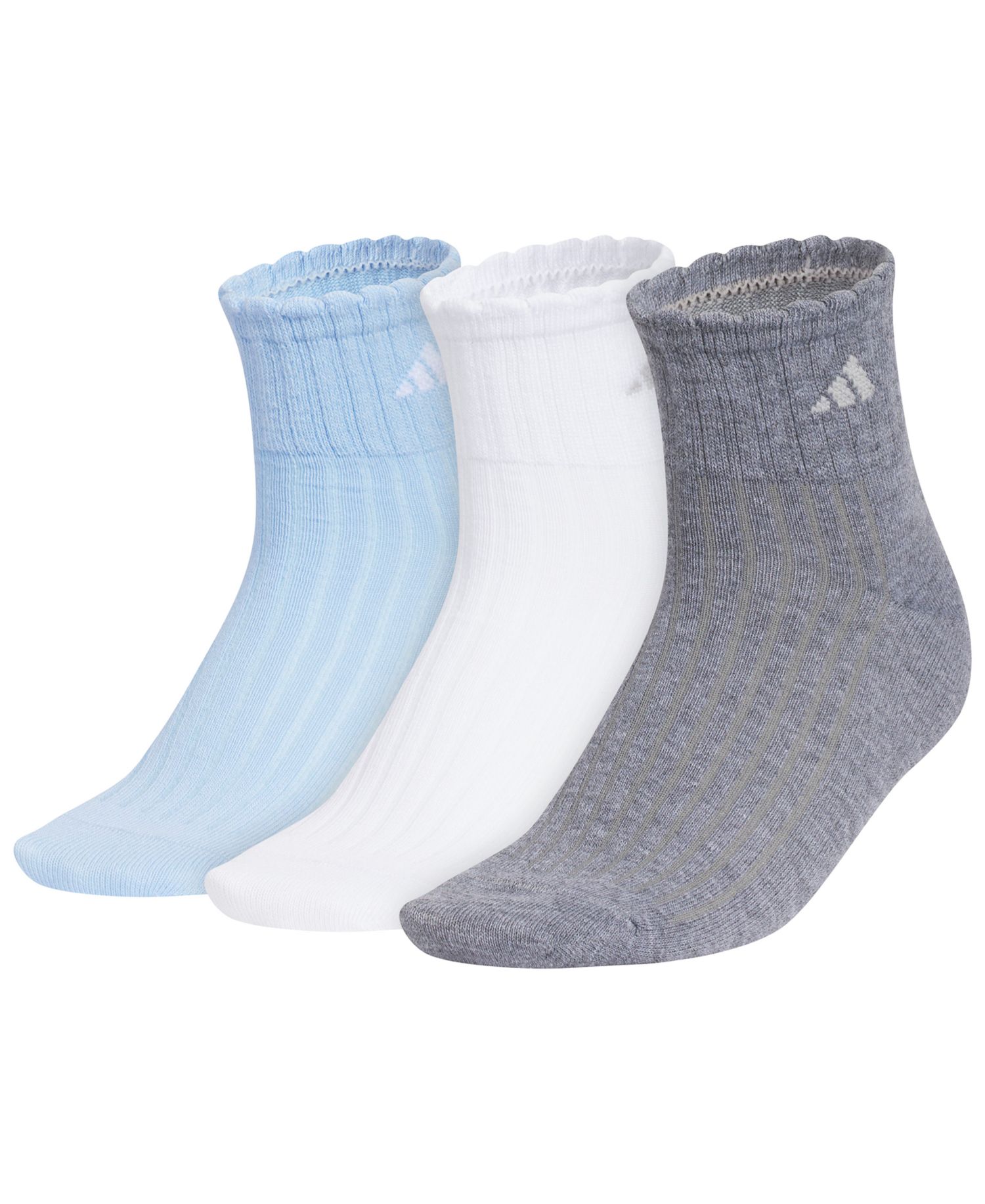 Women's Sport Fashion Quarter Ribbed-Knit Socks, 3-Pack