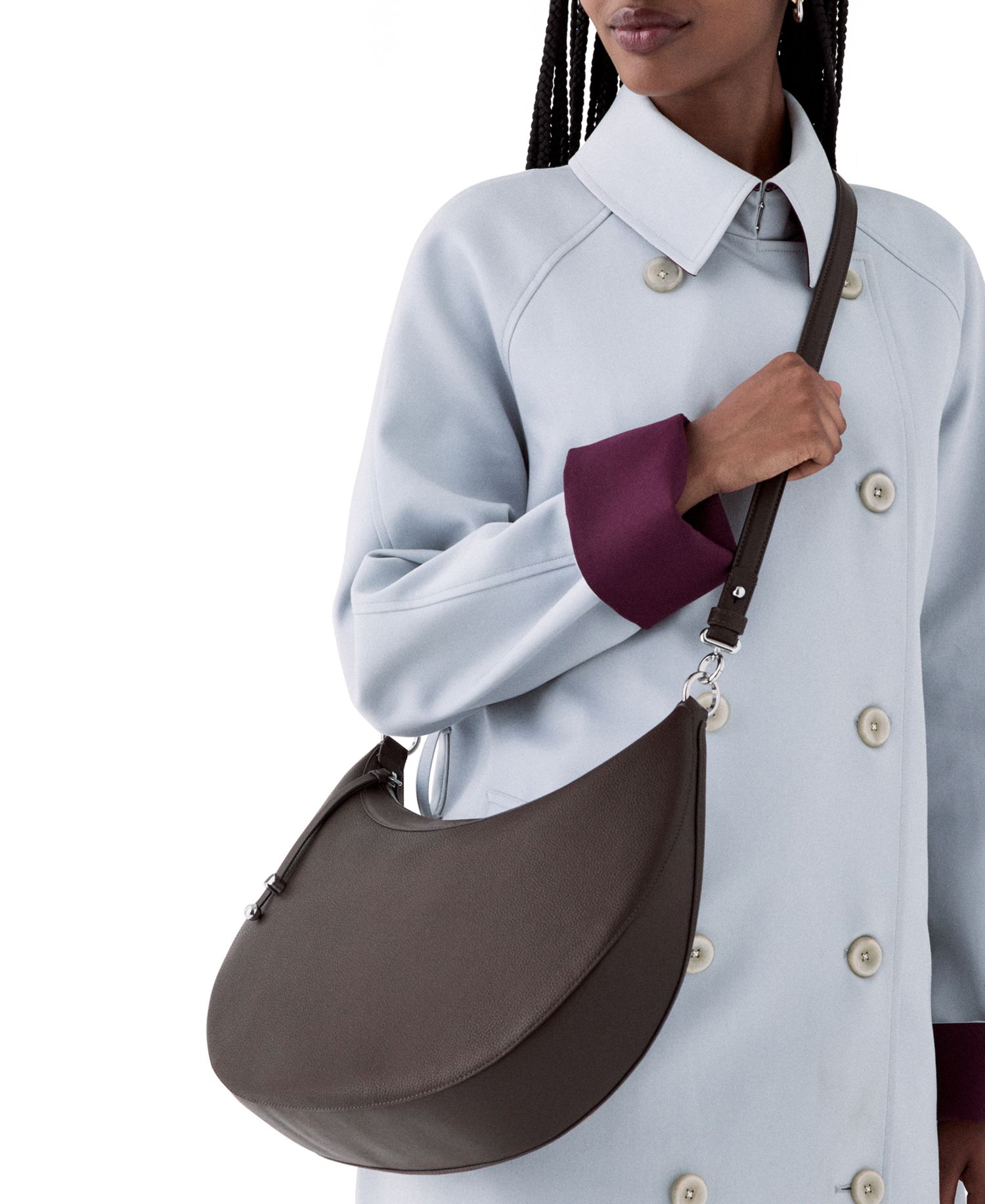 Liv Large Pebbled Leather Hobo Bag