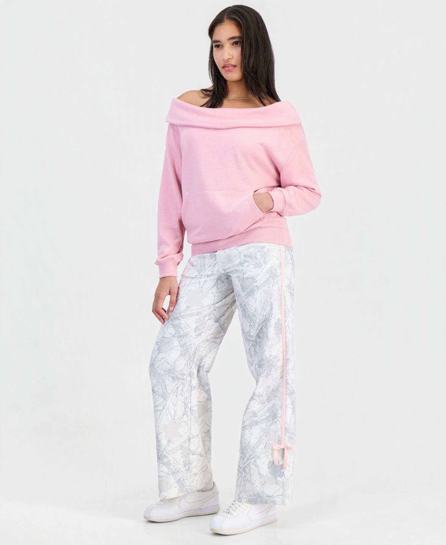 Juniors' Boat Neck Sweatshirt