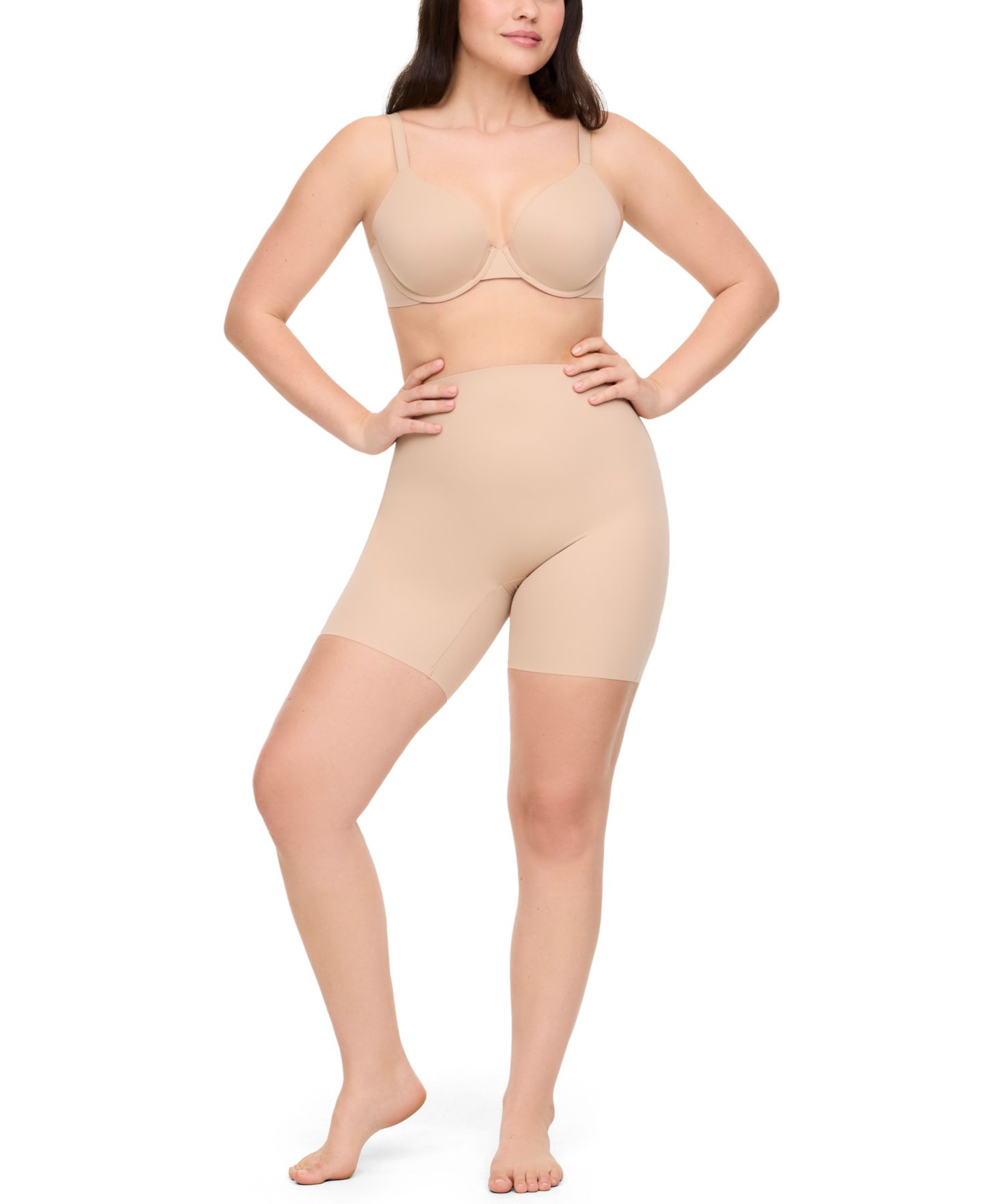 Женские шорты Spanx Suit Your Fancy Low-Back Mid-Thigh Tummy Control Shaper, цвет: Chai — фото 2