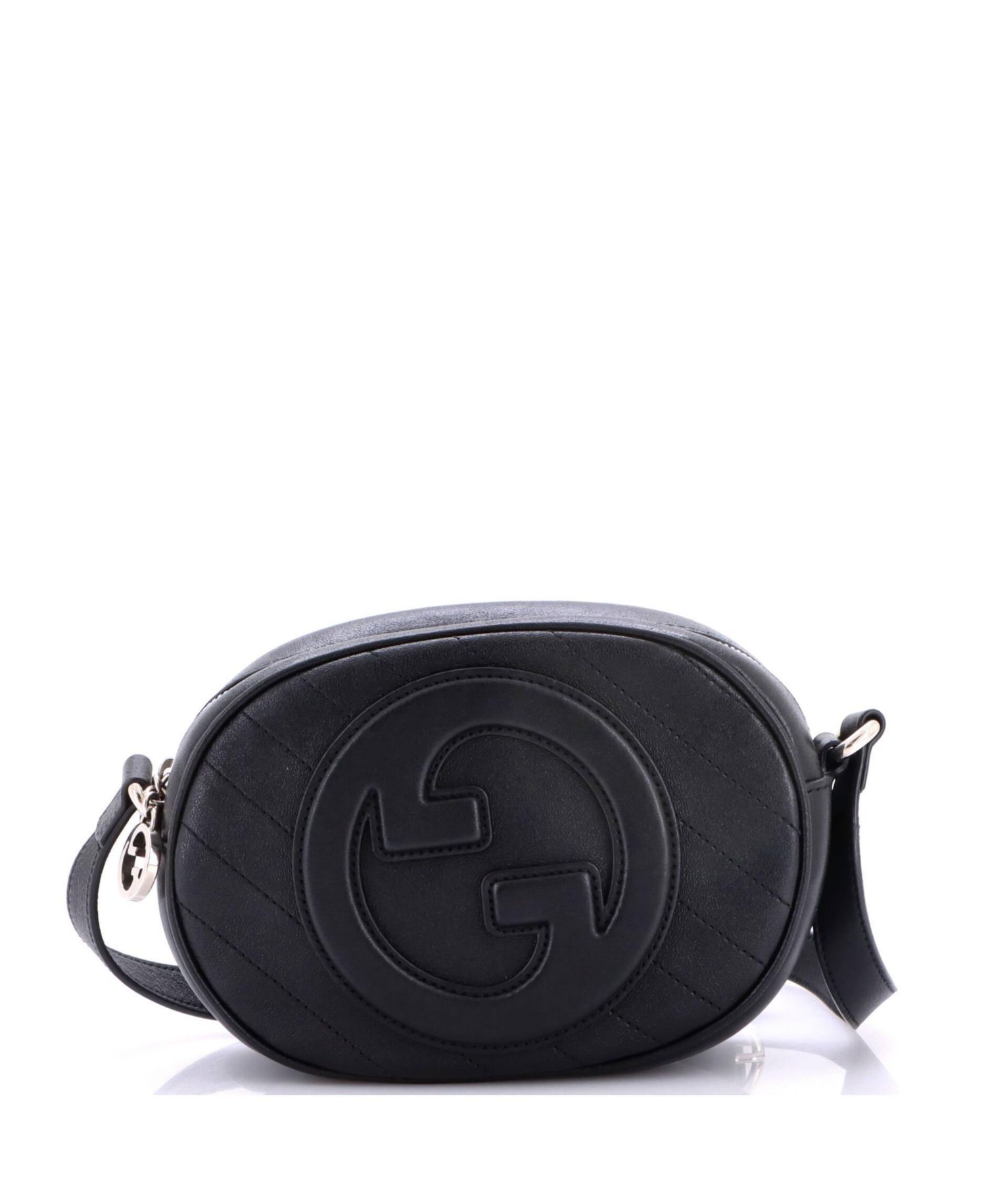Blondie NM Round Camera Bag Diagonal Quilted Leather