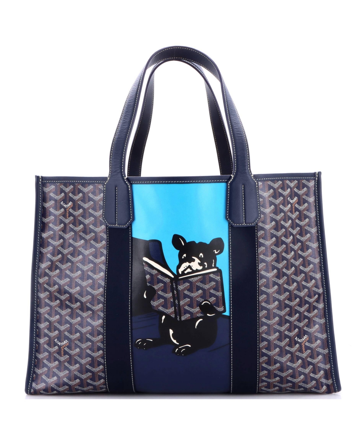 Pre-Owned Goyard Mm Villette Tote Printed Coated Canvas