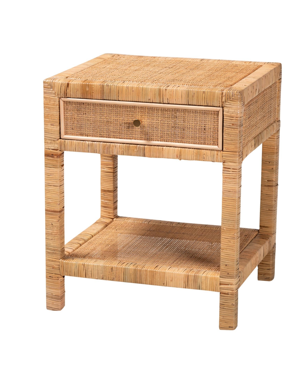 bali & pari Adelia 24.4" Rattan 1-Drawer Nightstand