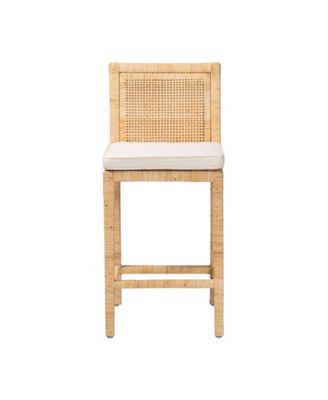 Sofia 38.2" Wood Modern and Contemporary Counter Stool