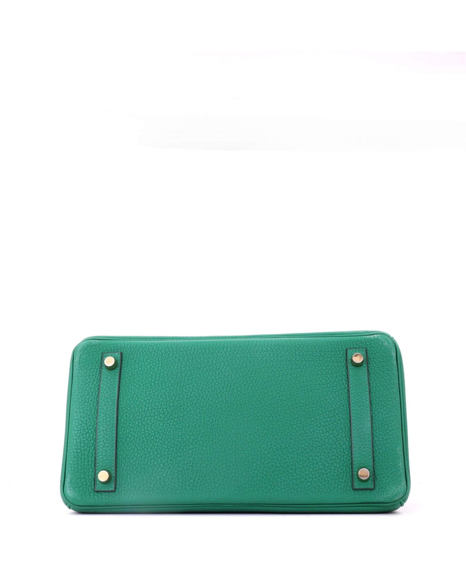 Pre-Owned Hermes Birkin 30 Handbag Green Togo with Gold Hardware