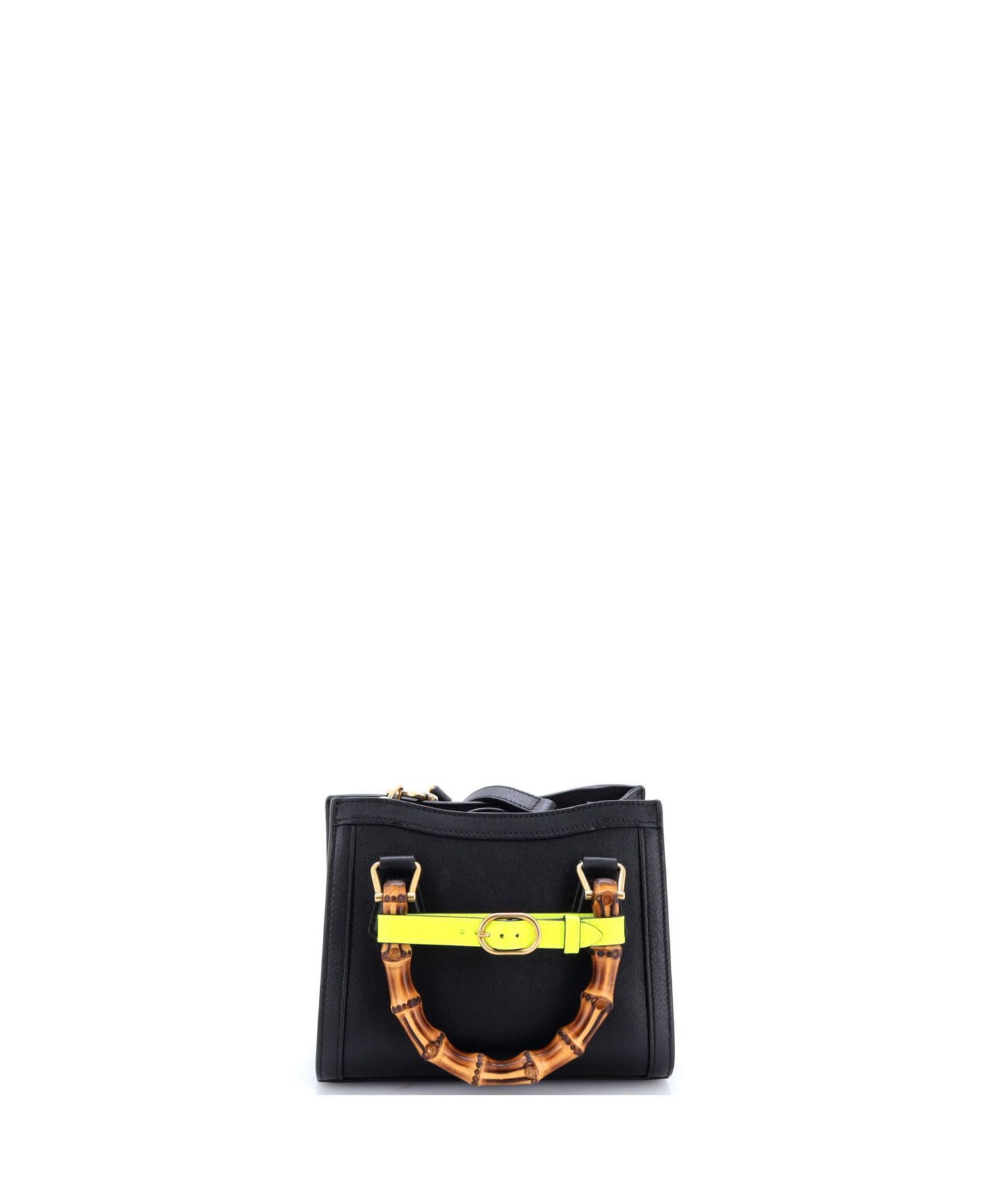 Mini Diana NM Bamboo Handle Tote Leather