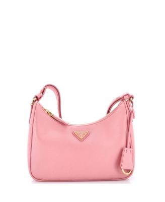 Mini Re-Edition Hobo Saffiano Leather