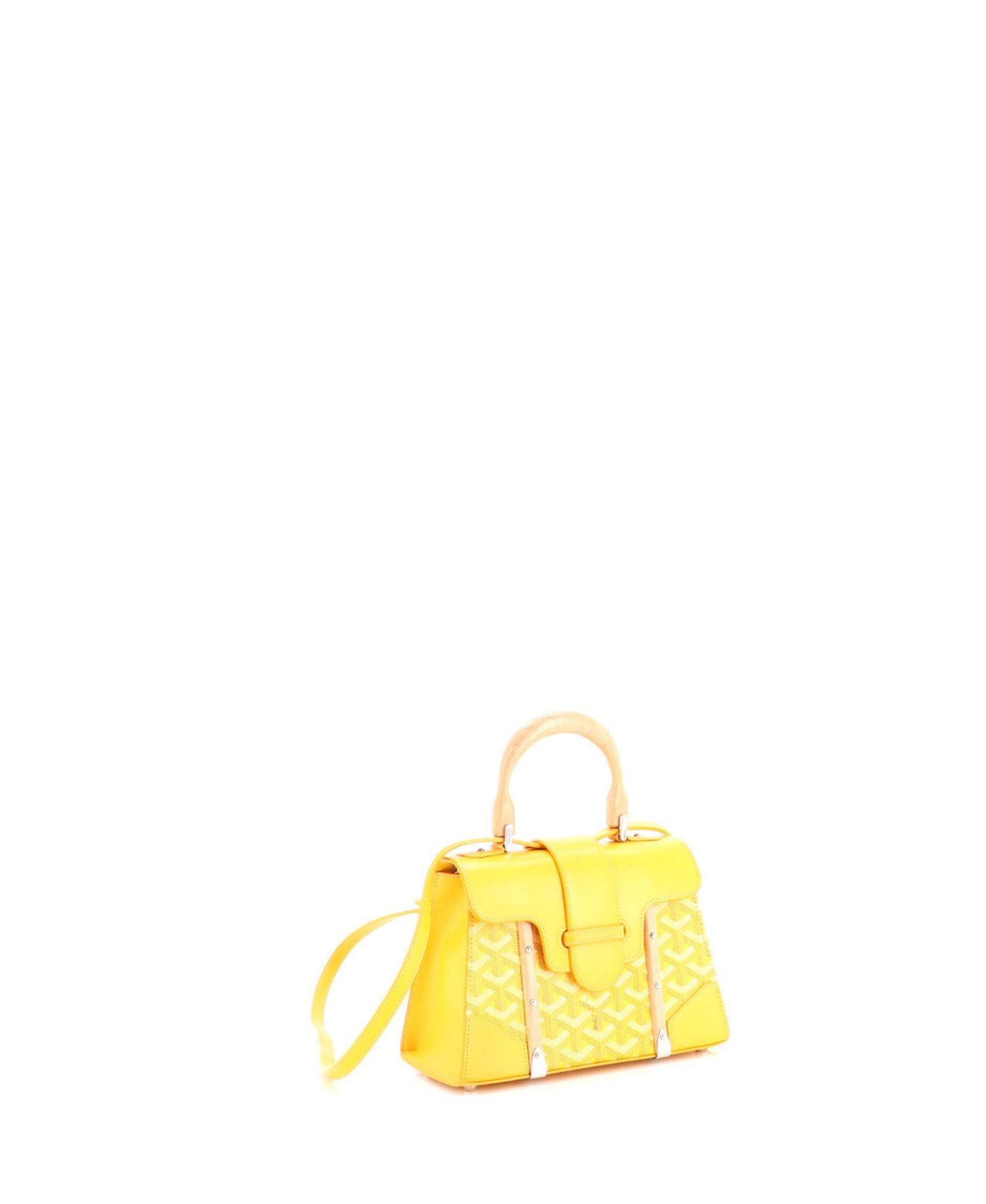 Mini Structured Saigon Top Handle Bag Coated Canvas with Leather