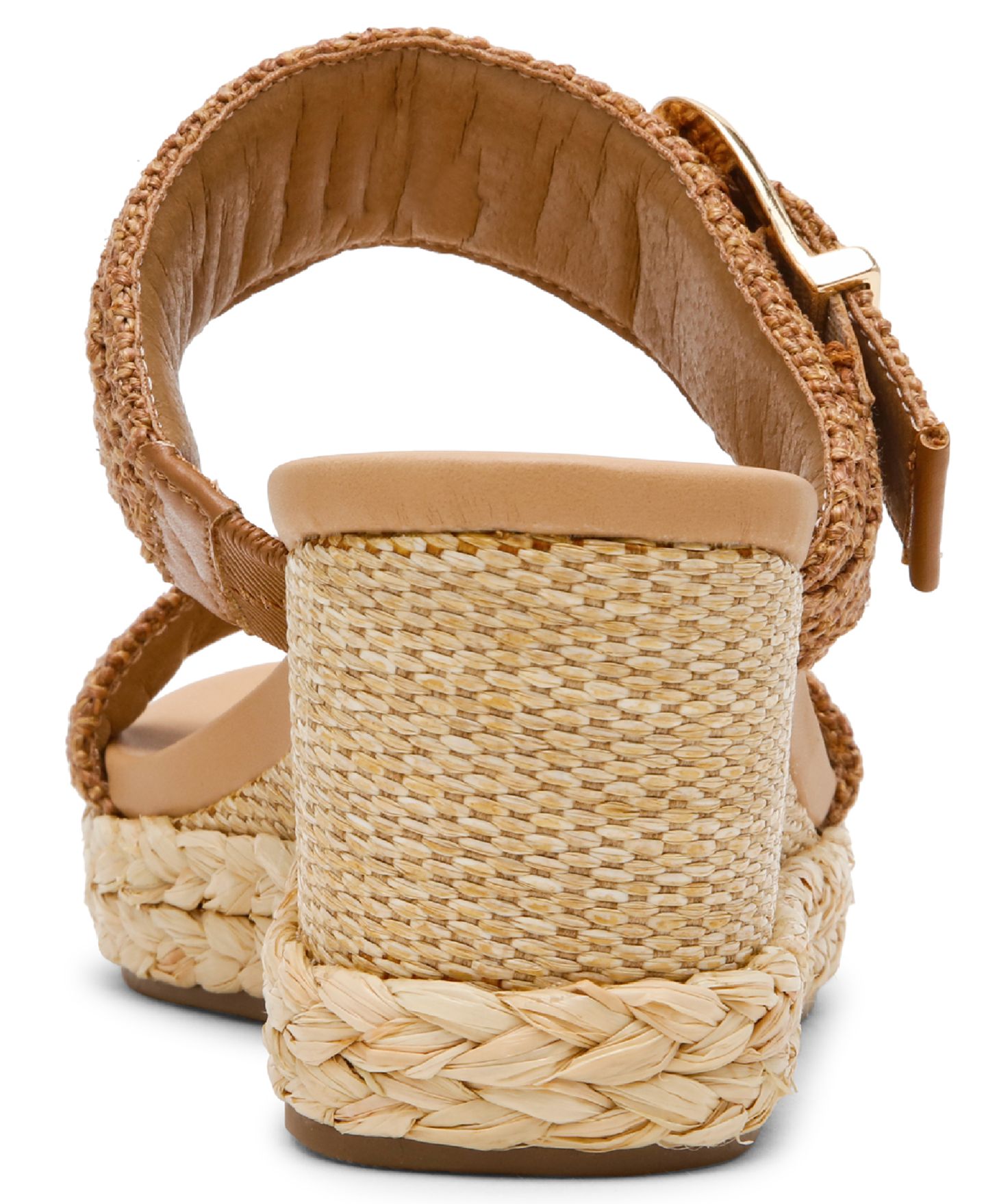 Женские сандалии DV Dolce Vita Elenar Two-Band Buckle Platform Espadrille Wedge, цвет: Cafe Raffia — фото 3