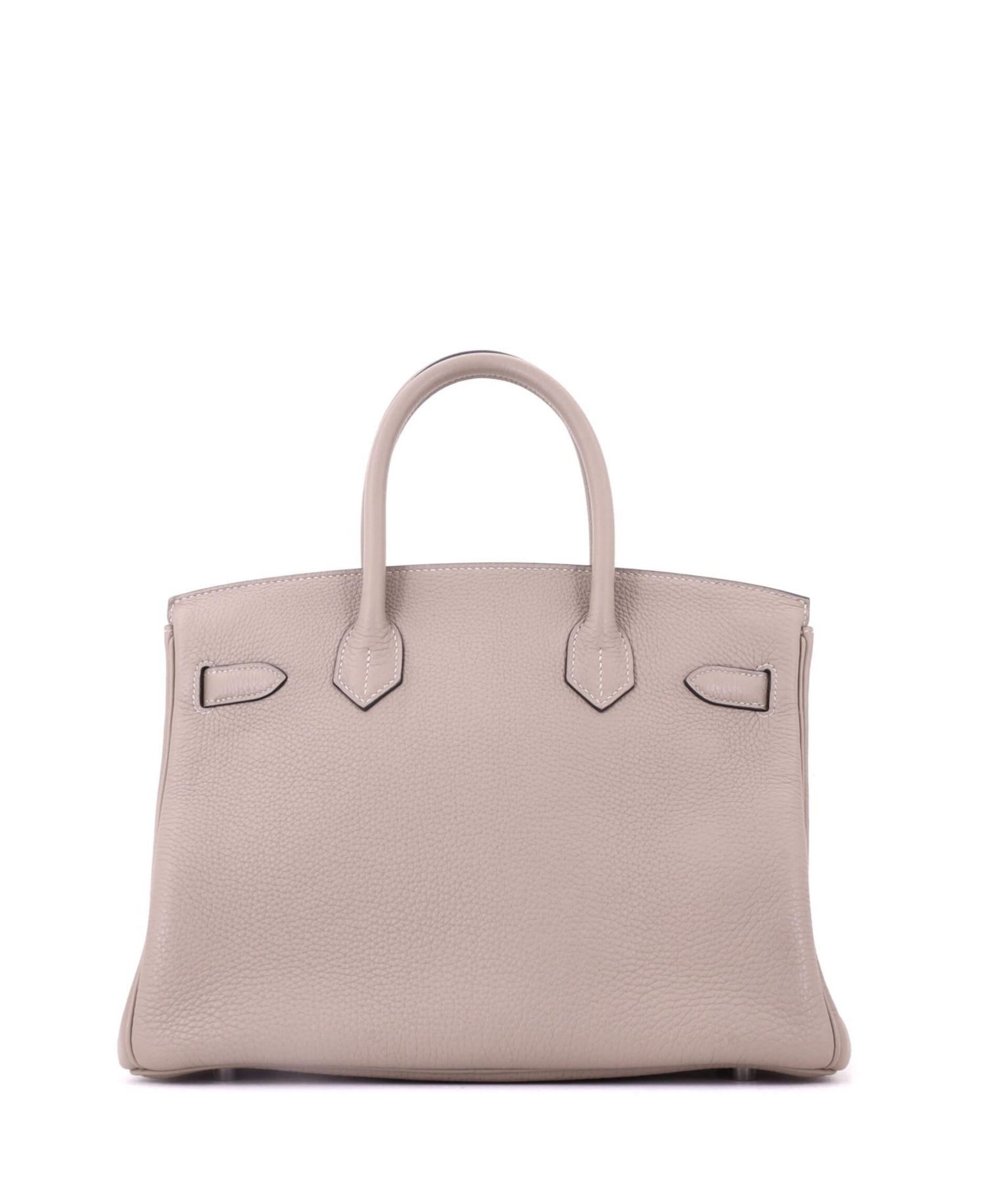 Pre-Owned Hermes Birkin 30 Handbag Grey Togo with Palladium Hardware