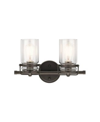 Brinley 10" High Olde Bronze 2-Light Wall Sconce