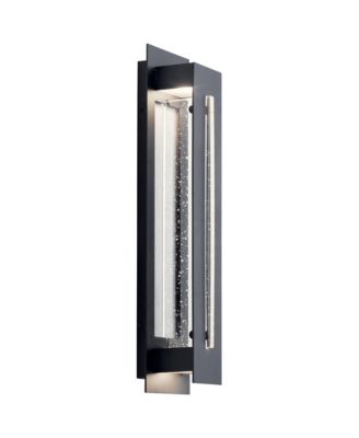 River Path 23" High Textured Black LED Outdoor Wall Light