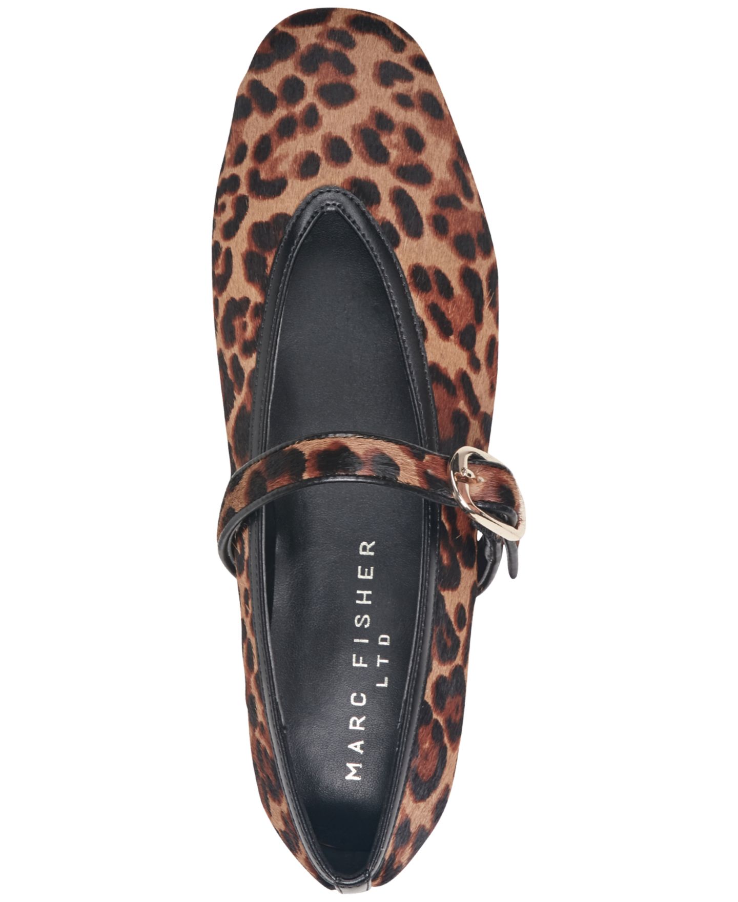 Женские балетки Marc Fisher LTD Godea Square Toe Mary Jane Dress Flats, цвет: Леопардовый — фото 4