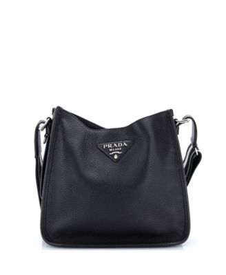 Medium Logo Strap Hobo Leather