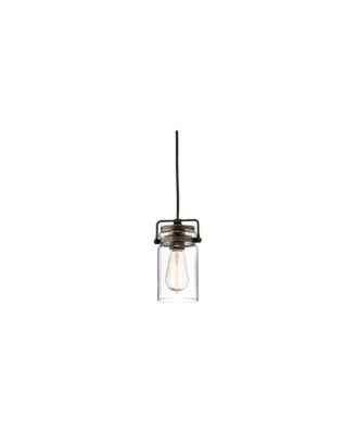 Brinley 4 3/4" Wide Clear Glass Olde Bronze Mini Pendant