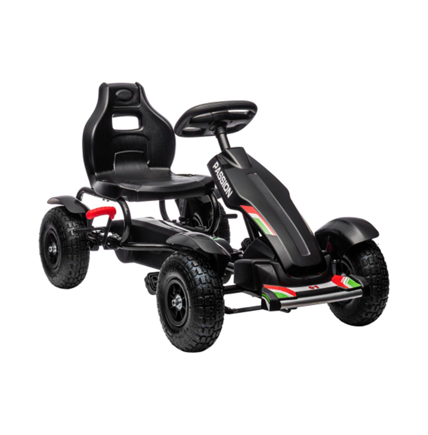 Детская игрушка YOBTOP Kids Pedal Go Kart with Adjustable Seat, Handbrake, 110-lb. Capacity, Ages 5-12, цвет: Чёрный — фото 1