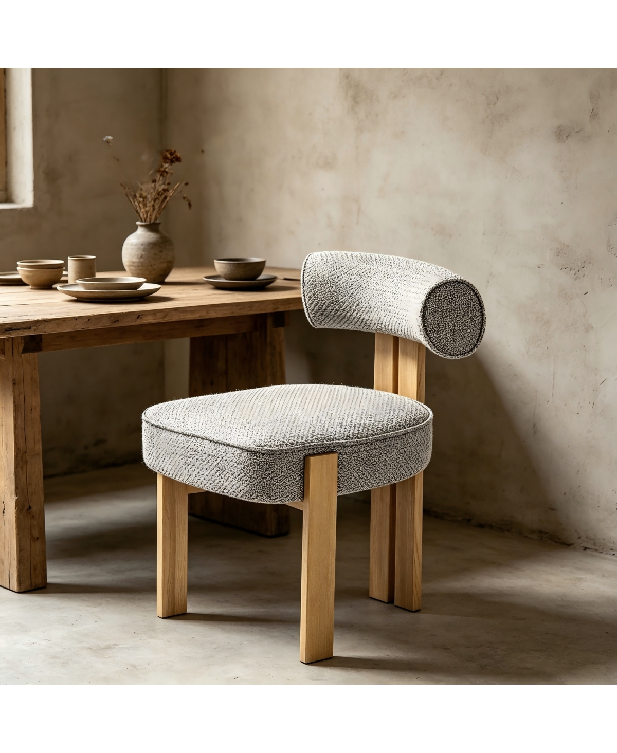 Streamdale Furniture Modern Upholstered Fabric Dining Chair, No Assembly Required