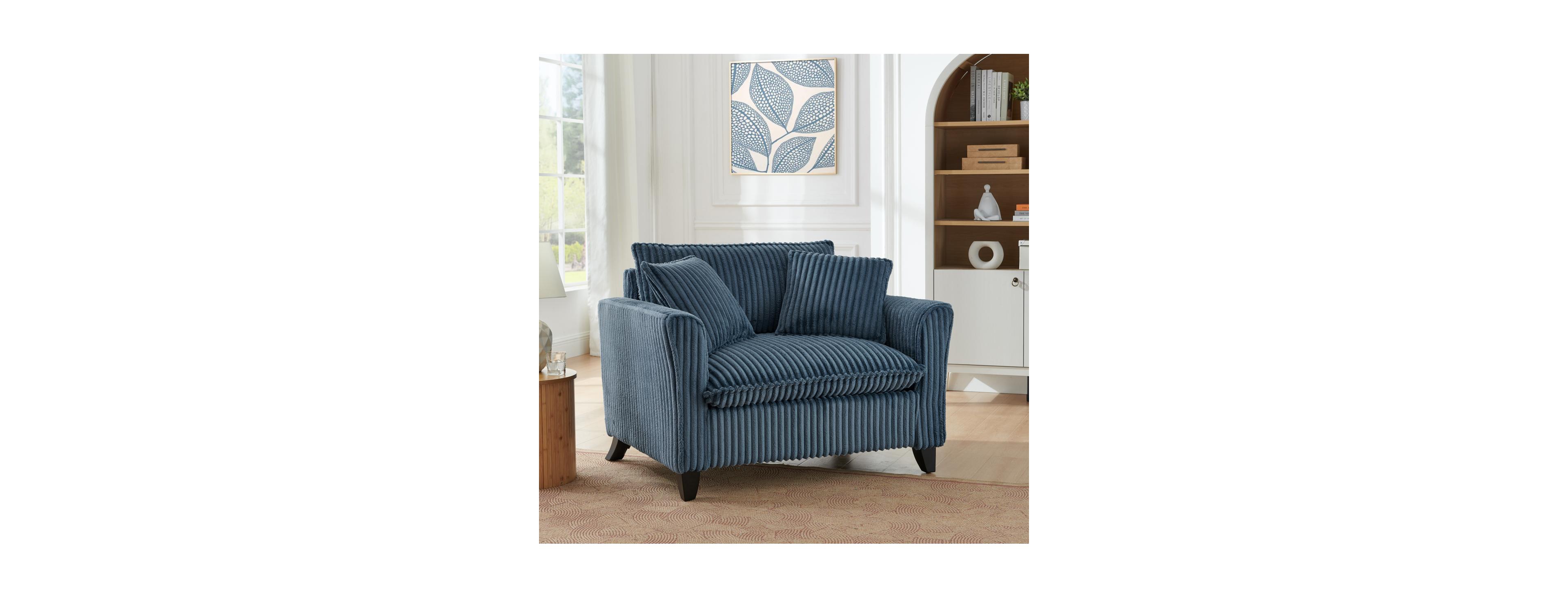 Streamdale Furniture Lazy Single Sofa Chair with Backrest and Cushion