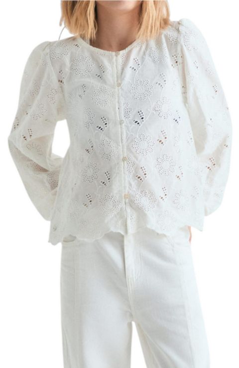 Женская блузка Scalpers Little Girls Perforated with Buttons