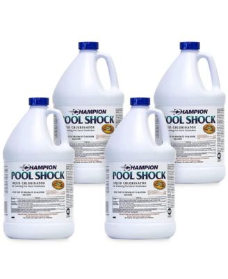Pool Shock Liquid Chlorinator for Pool Water Disinfection, (4 Pack)
