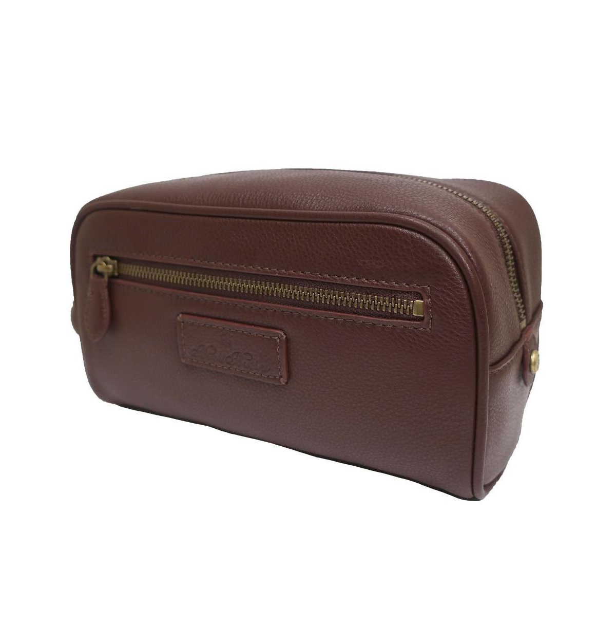 B by Brooks Brothers Men's Full Grain Leather Travel Kit