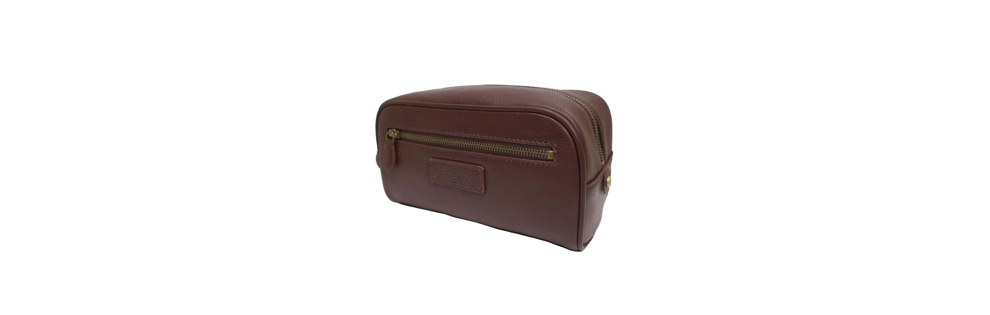 B by Brooks Brothers Men's Full Grain Leather Travel Kit
