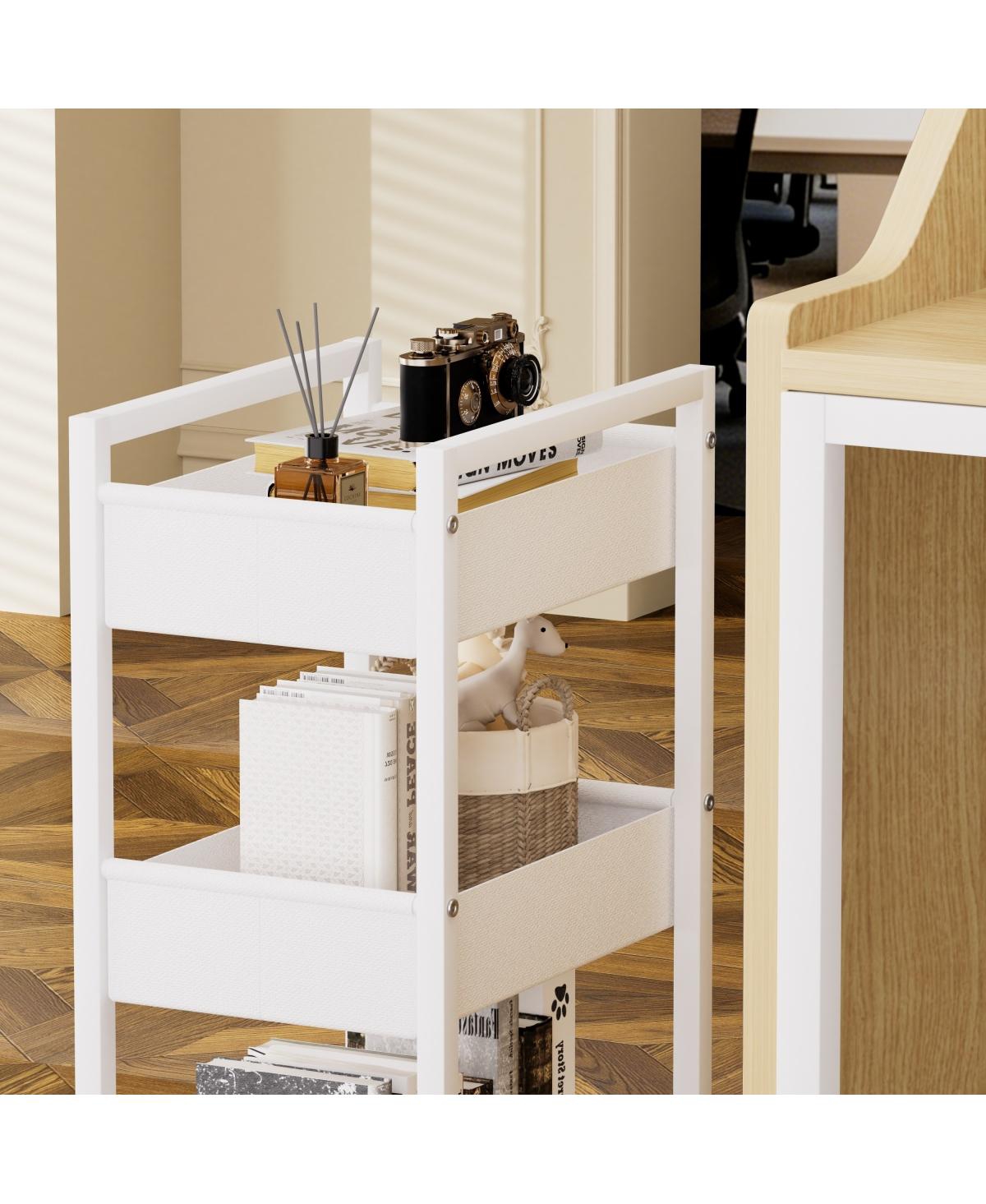 Streamdale Furniture 46.5" Modern Reception Desk with Storage Cabinet