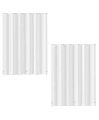 2 Pack PEVA Shower Curtain Liners with 3 Magnets