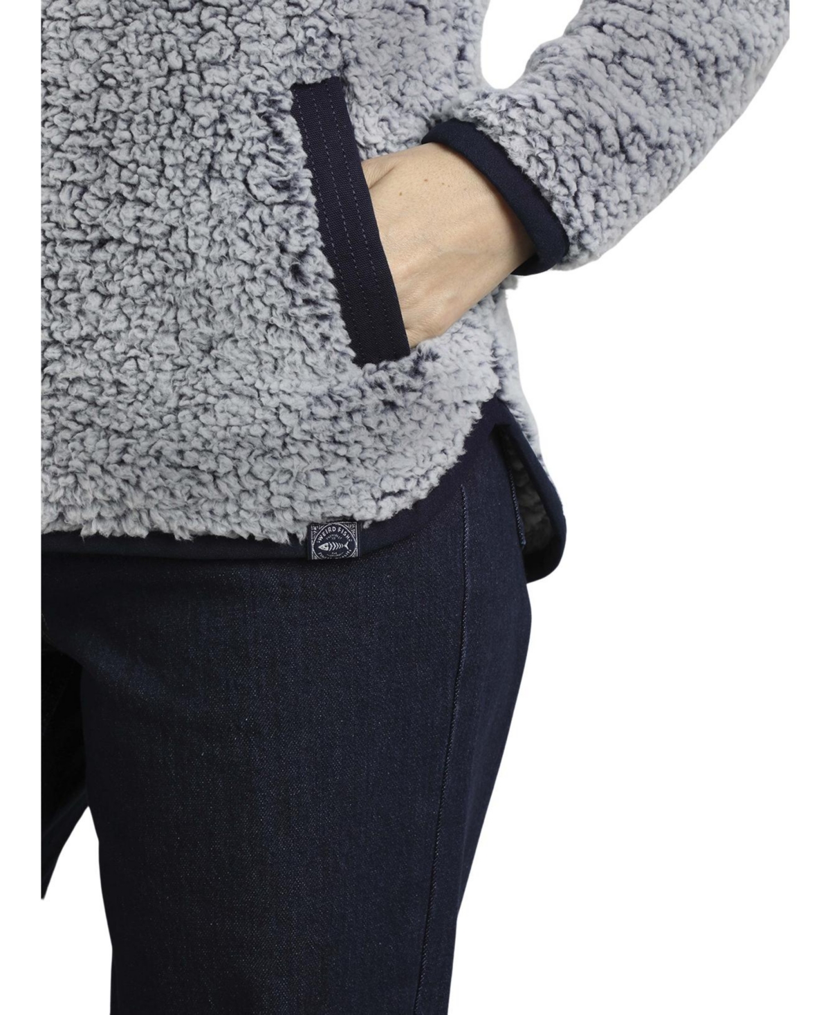Weird Fish Women's Madi Cozy Quarter Zip Mock Neck Fleece Sweatshirt