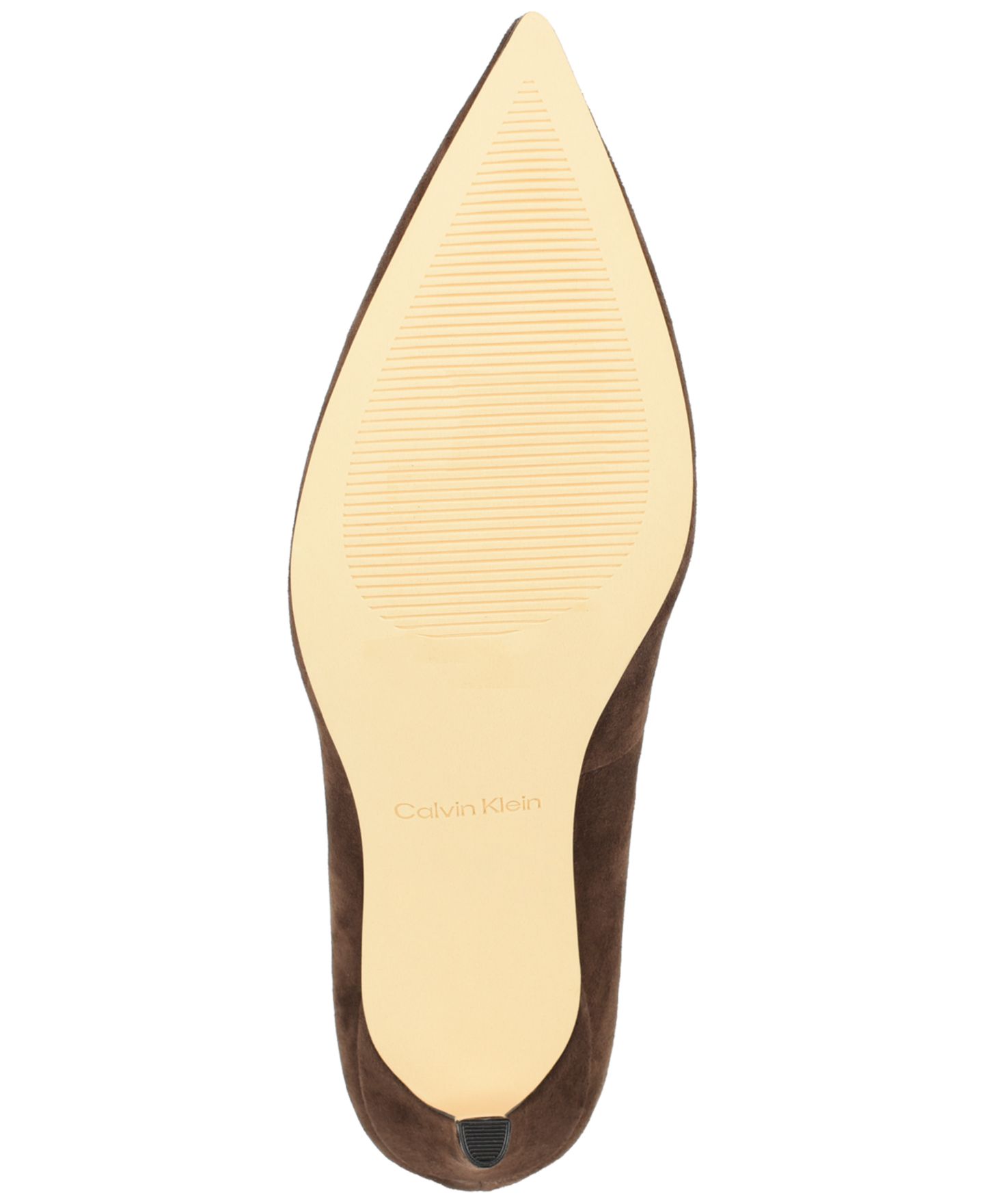 Женские туфли Calvin Klein Bazey Sculpted Stiletto Dress Pumps, цвет: Тёмный коричневый замшевый — фото 5