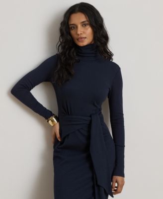 ralph lauren blue dress macys Lauren Dresses fit collared midi dress