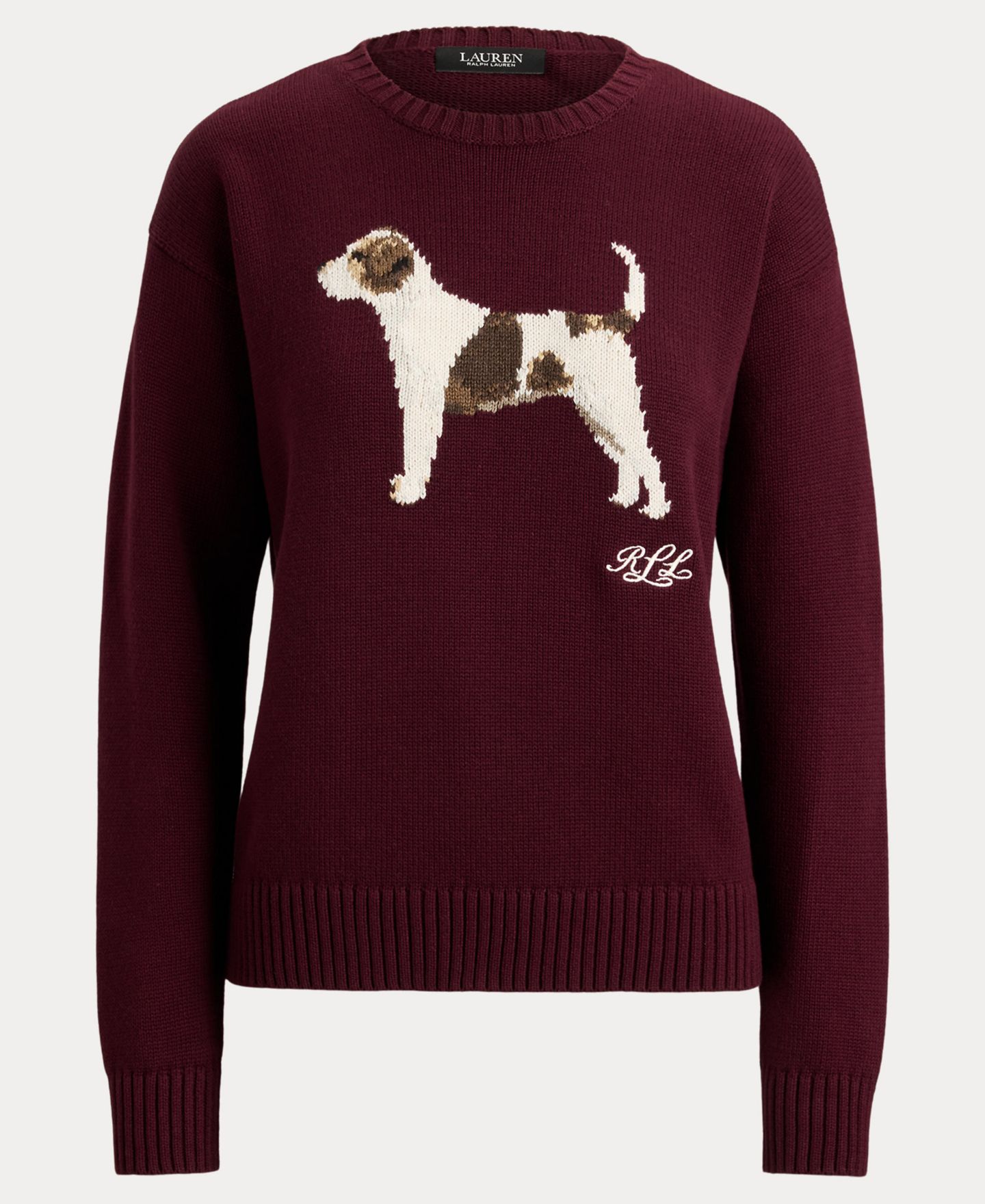Женский свитер Lauren Ralph Lauren Cotton Dog, цвет: Гранатовый разноцветный — фото 7