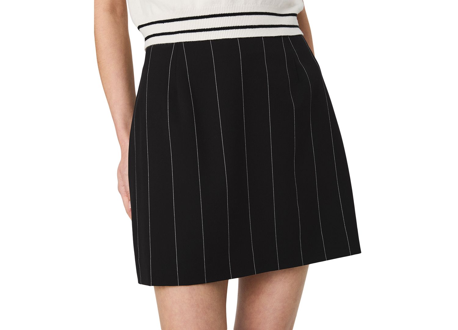 Women's Wide Pinstripe Mini A-Line Skirt