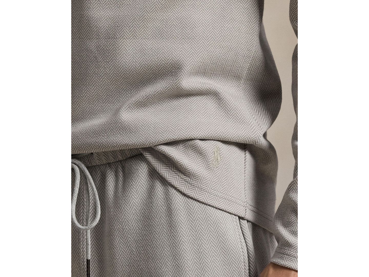 Футболки Herringbone для мужчин — Polo Ralph Lauren, цвет: Серый / Молочный — фото 3
