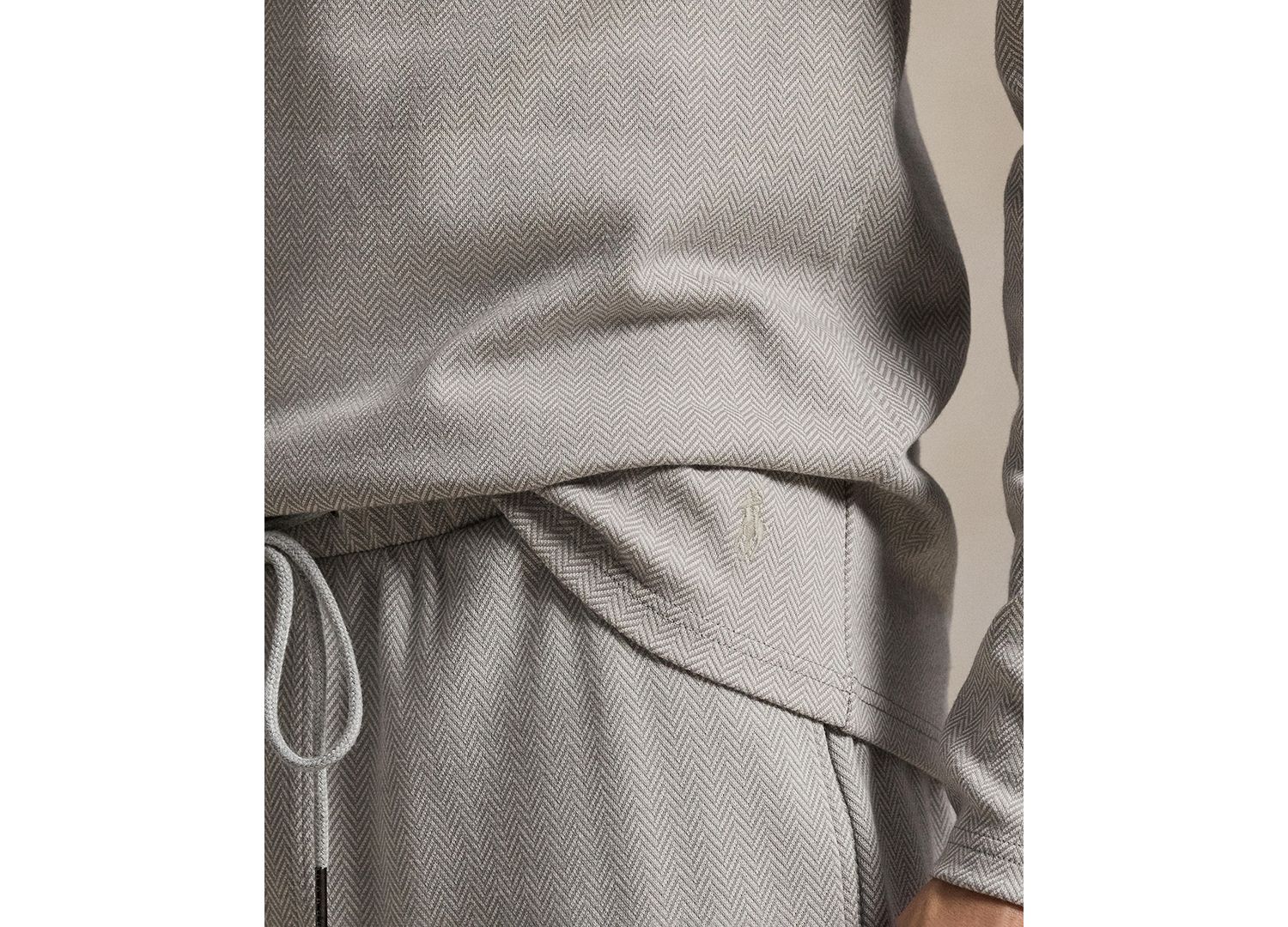 Men's Herringbone Henley Pajama T-shirt