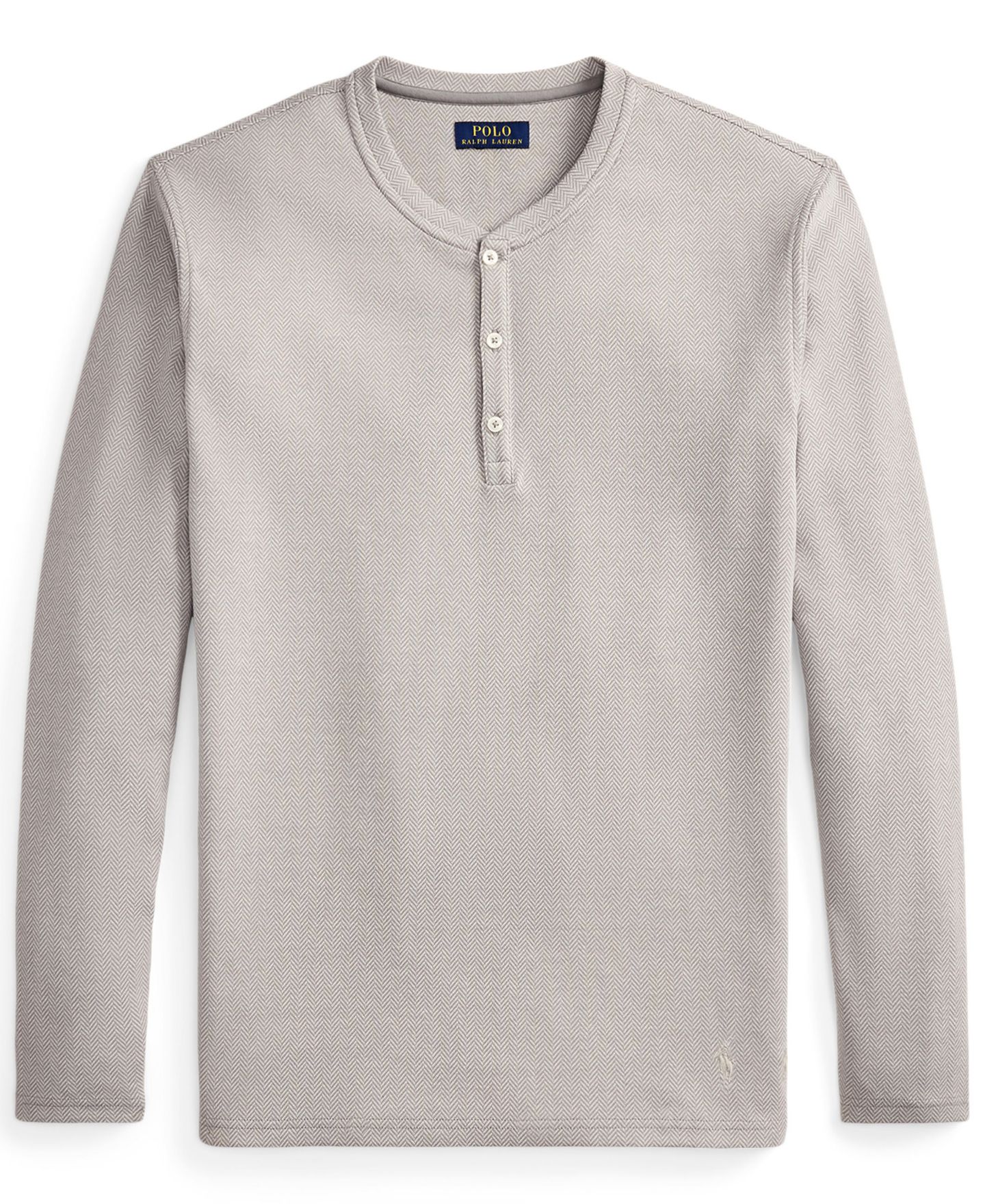 Футболки Herringbone для мужчин — Polo Ralph Lauren, цвет: Серый / Молочный — фото 5