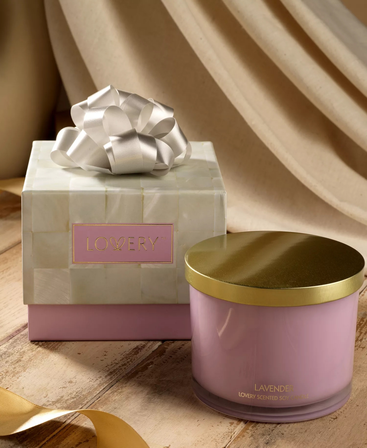 Lovery Candle Gift Set, 3 Wick Aromatherapy Soy Candles, 13oz