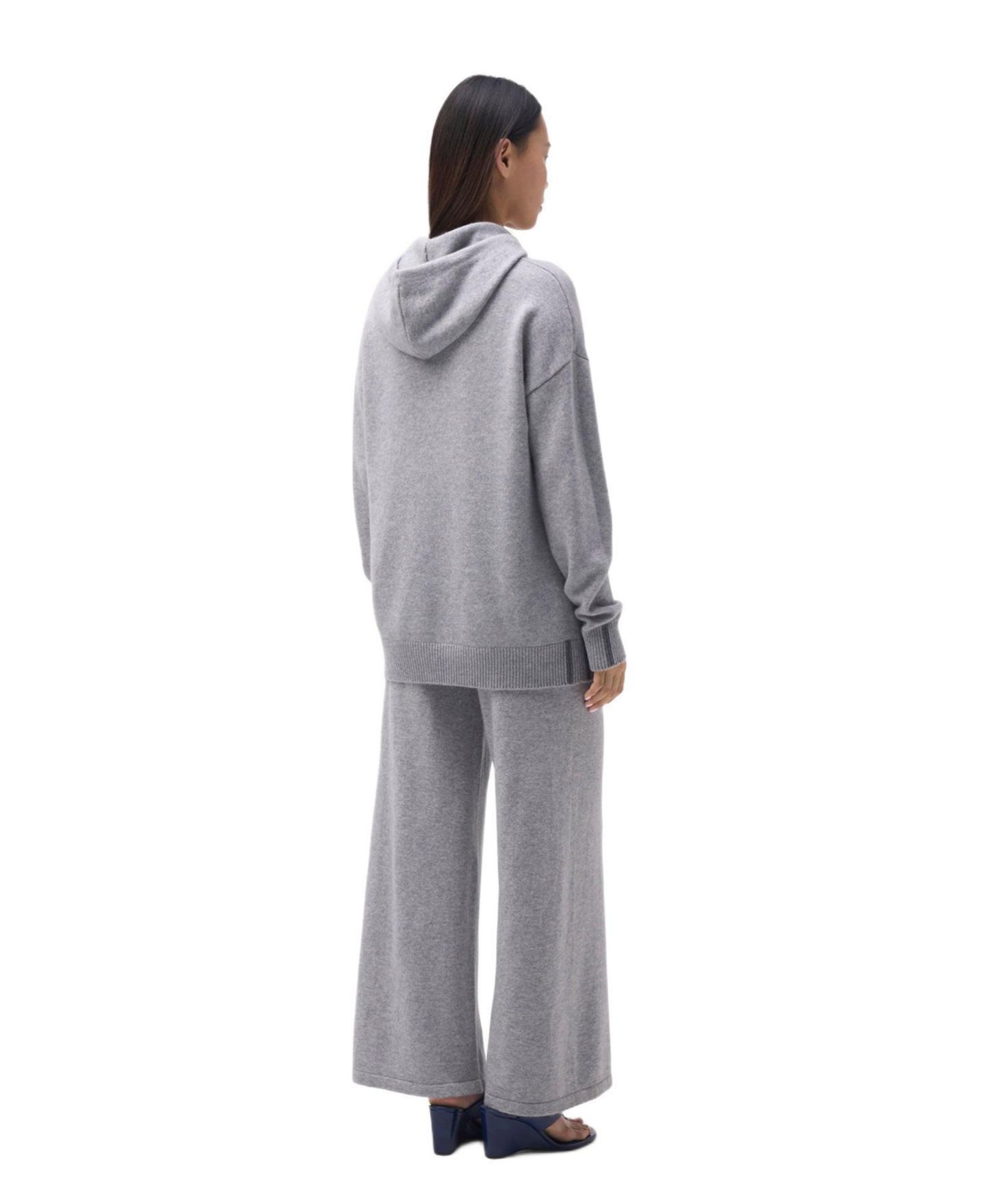 Женское худи Gobi Cashmere Cashmere Pullover, цвет: Пастельный серый — фото 3