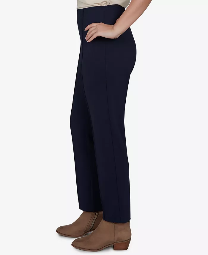 Petite Hollywood Waist Pull-On Ponte Straight Pants - thumbnail 2