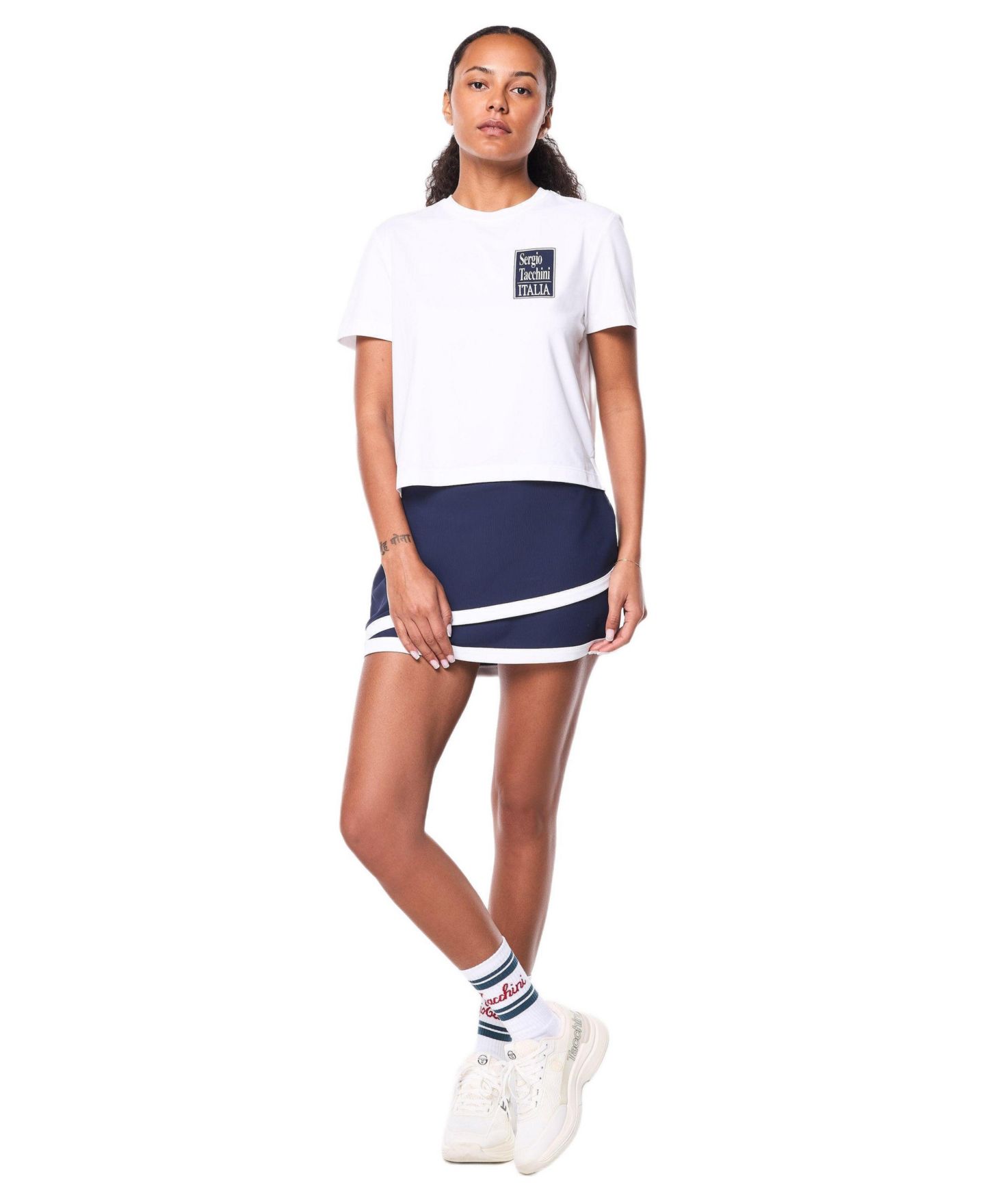 Женская футболка Sergio Tacchini Italia Short-Sleeve Graphic, цвет: Яркий белый — фото 3