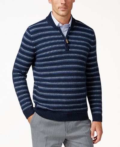 Tasso Elba Men's Wool Blend Quarter Zip Sweater, Only at Macy's